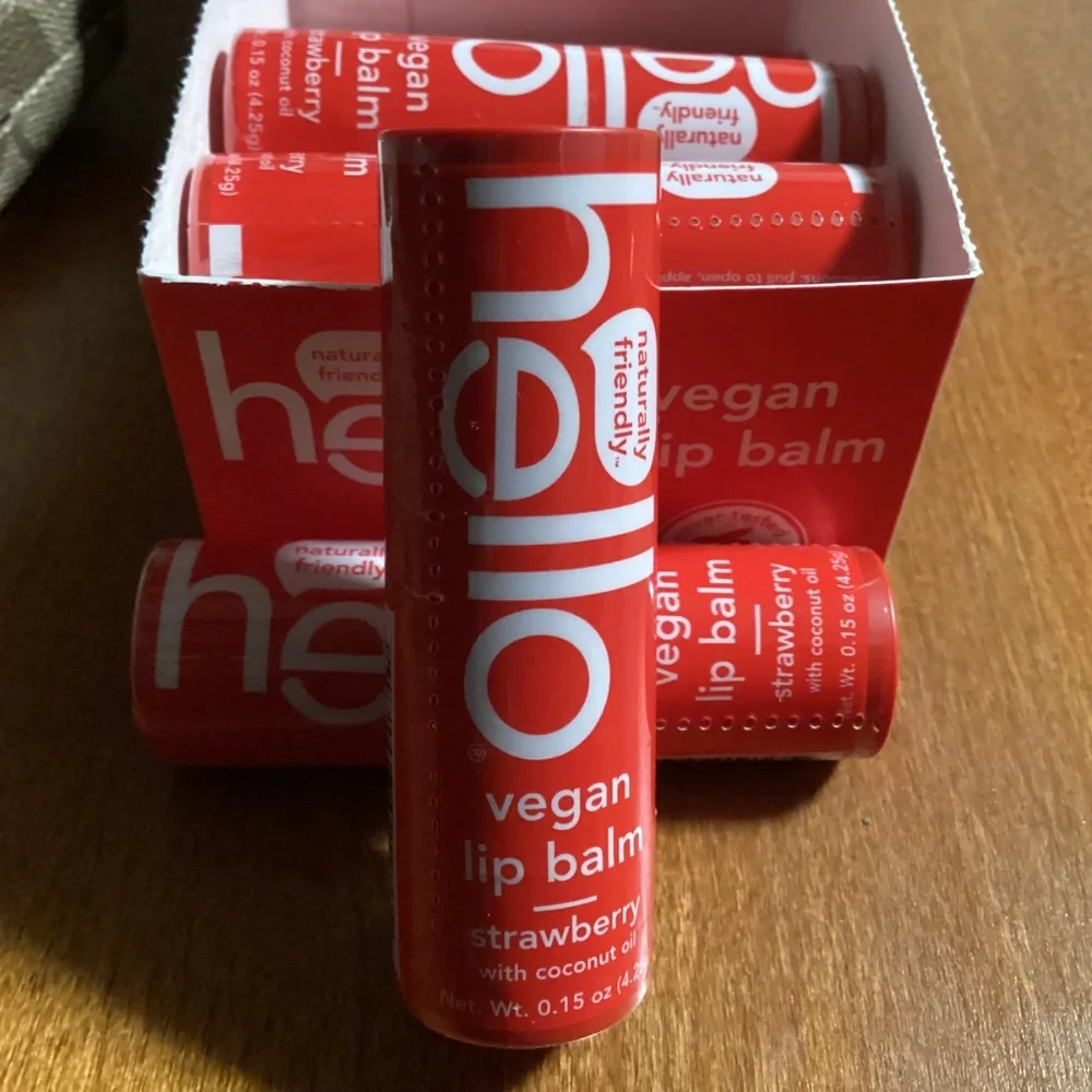 Hello Vegan Strawberry Lip Balm Bundle